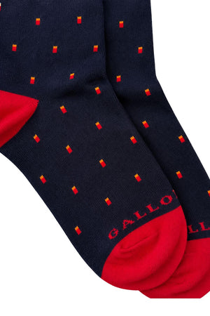 Gallo Calza Uomo Fantasia Quadratini Degradé / Navy