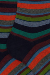 Gallo Calza Uomo rigata / Navy- Multicolore