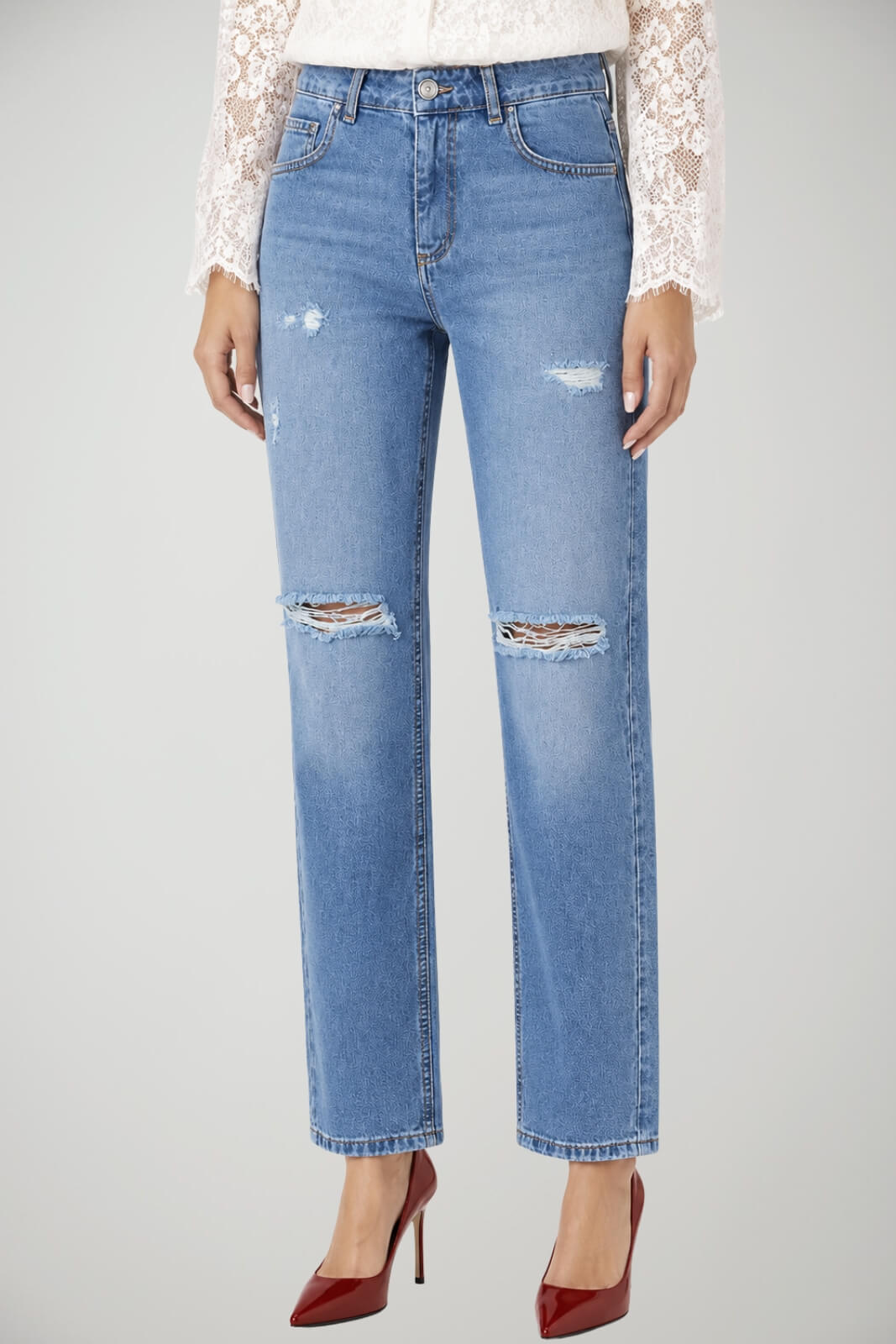 God Save Denim Jeans Donna Cinque Tasche Slim Fit