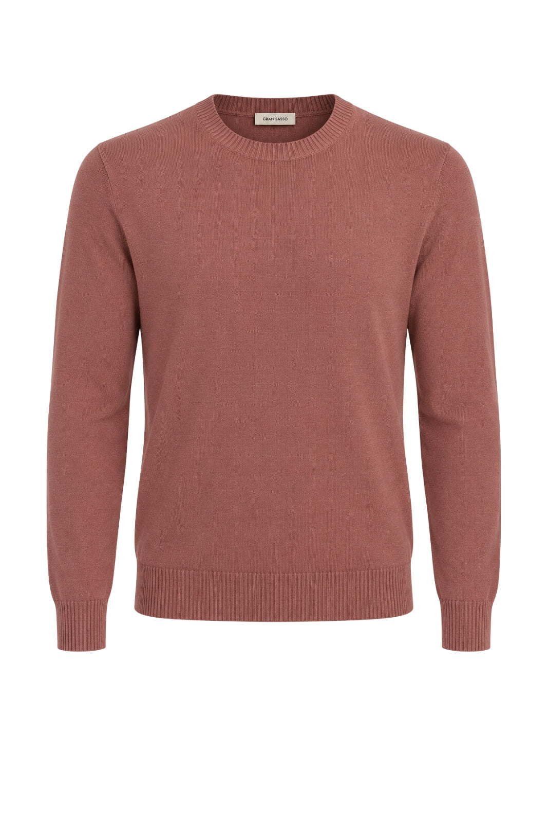 Gran Sasso Maglia Uomo Collo a Coste Inglesi in Misto Lana