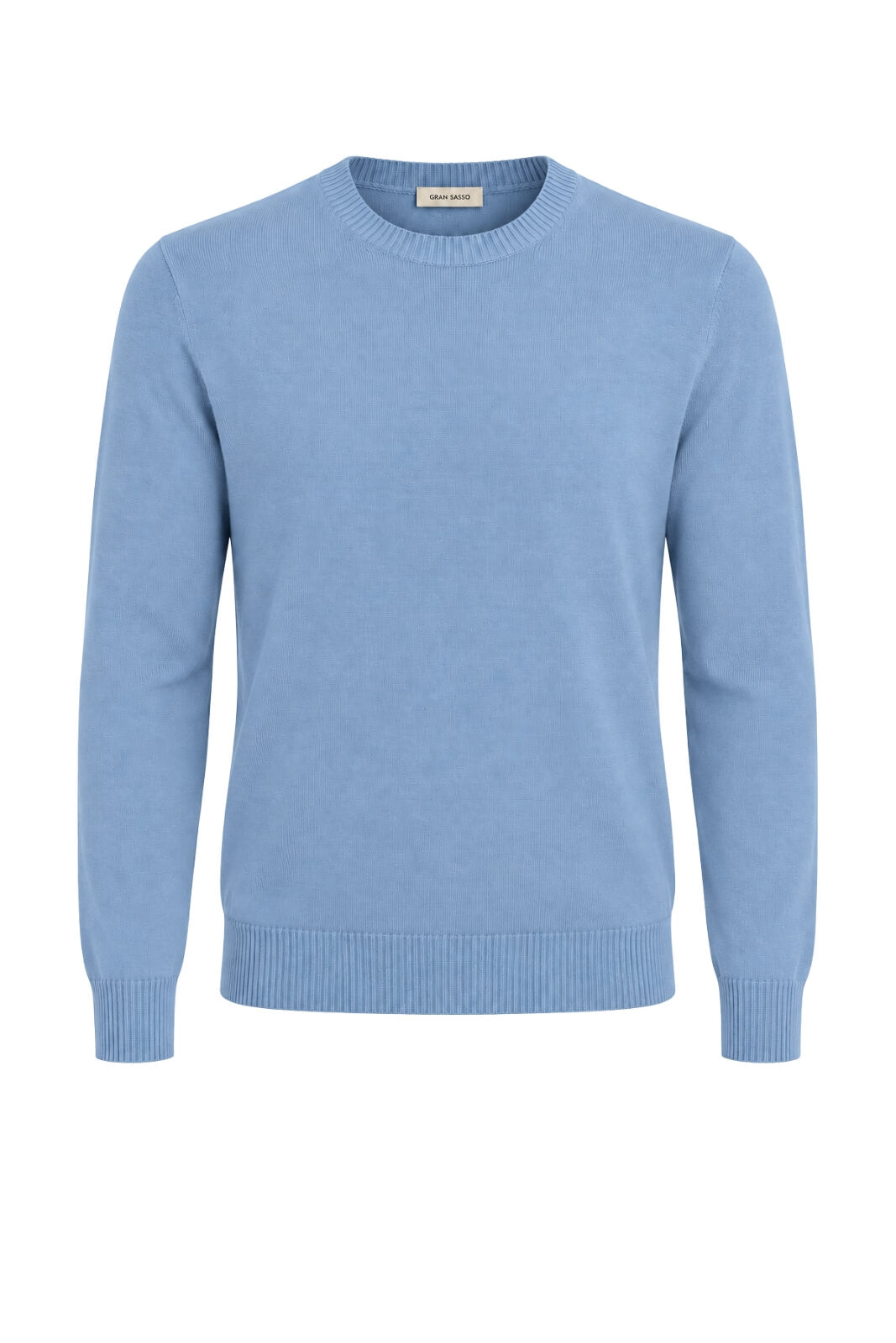 Gran Sasso Maglia Uomo Collo a Coste Inglesi in Misto Lana