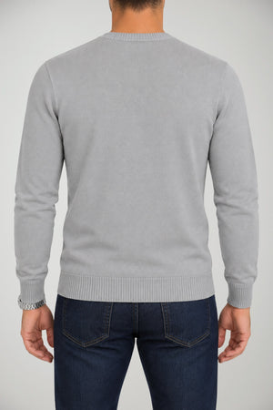 Gran Sasso Maglia Uomo Collo a Coste Inglesi in Misto Lana
