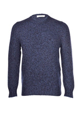 Gran Sasso Maglia Uomo Melange con Orli a Coste in Lana
