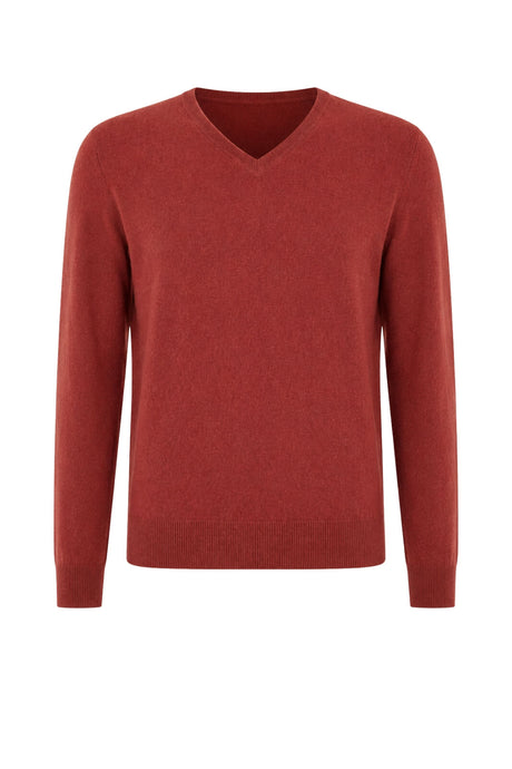 Gran Sasso Maglia Uomo Scollo a V in Misto Lana