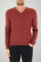 Gran Sasso Maglia Uomo Scollo a V in Misto Lana