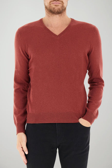 Gran Sasso Maglia Uomo Scollo a V in Misto Lana