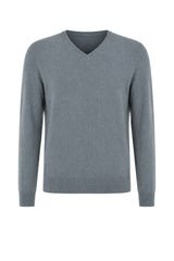 Gran Sasso Maglia Uomo Scollo a V in Misto Lana