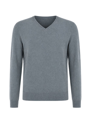 Gran Sasso Maglia Uomo Scollo a V in Misto Lana