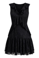 Guess Abito Donna smanicato in pizzo con rouches