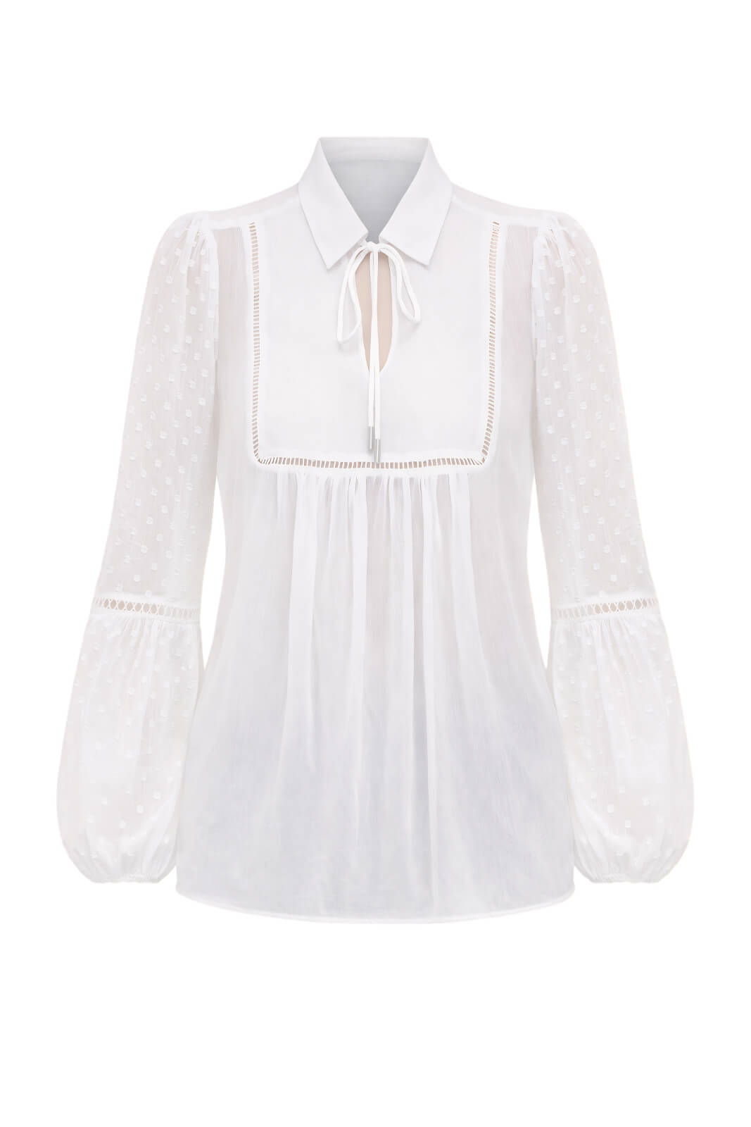 Guess Blusa Donna in chiffon con nappine