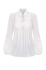 Guess Blusa Donna in chiffon con nappine