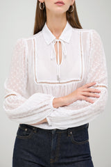 Guess Blusa Donna in chiffon con nappine