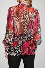 Guess Camicia Donna animalier in chiffon