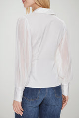 Guess Camicia Donna con maniche plissè