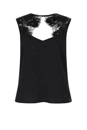 Guess Canotta Donna in raso e pizzo