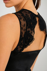 Guess Canotta Donna in raso e pizzo