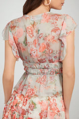 Guess Canotta Donna scollo a V stampa floreale