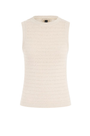 Guess Canotta Donna smanicata con placca logo