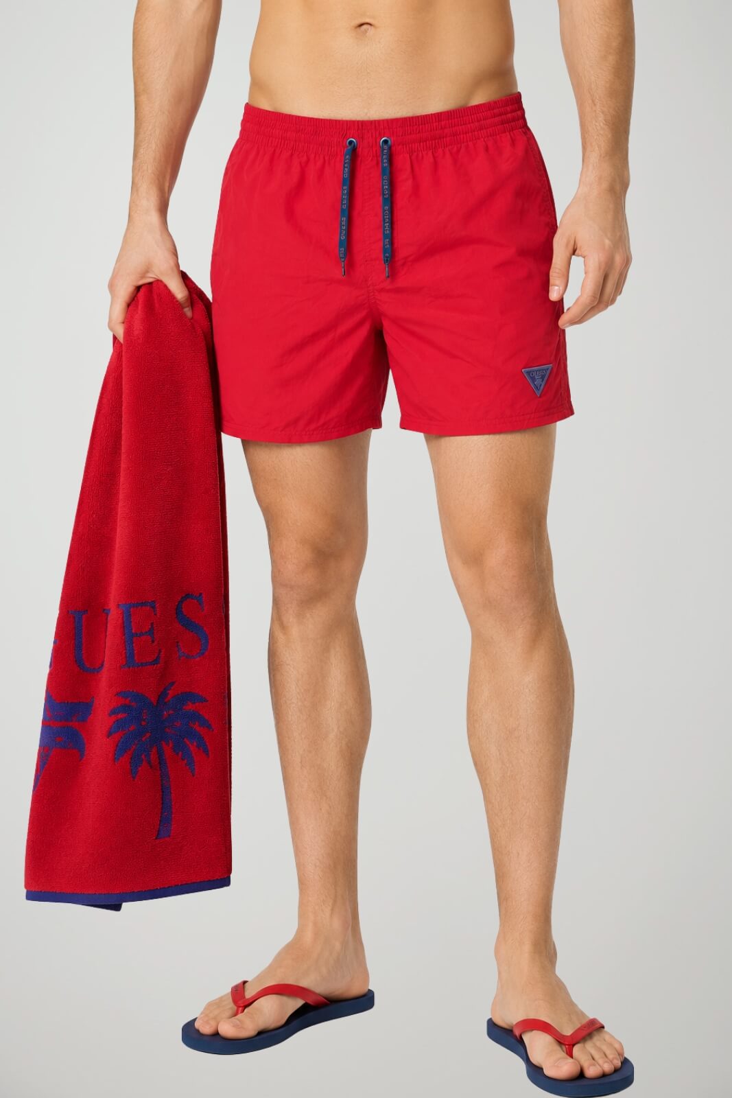 Guess Costume Uomo con Logo in gomma