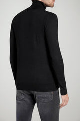 Guess Jersey de cuello alto para hombre con bordado de letras a juego