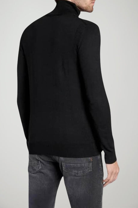Guess Jersey de cuello alto para hombre con bordado de letras a juego