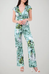 Guess Jumpsuit Donna floreale con fascia in vita