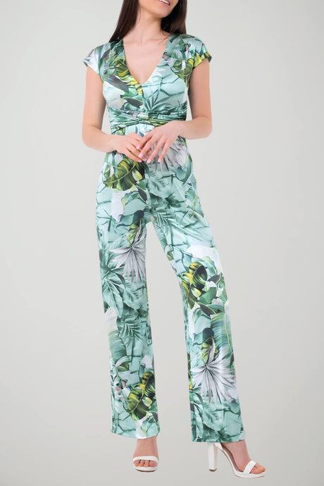 Guess Jumpsuit Donna floreale con fascia in vita