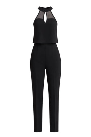 Guess Jumpsuit Donna con scollo americano ed inserto in mesh