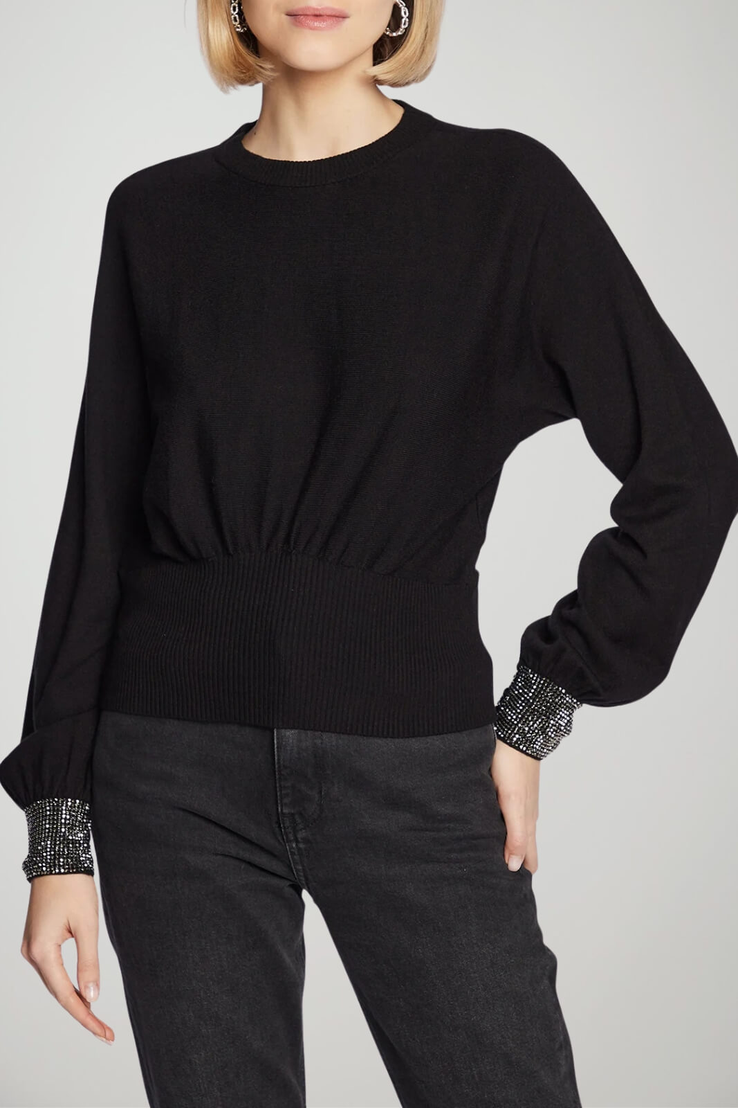 Guess Maglia Donna arricciata con strass