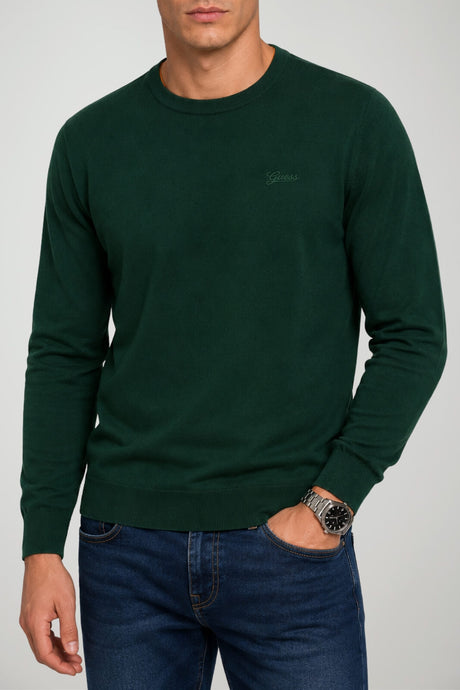 Guess Maglia Uomo girocollo con lettering in tono