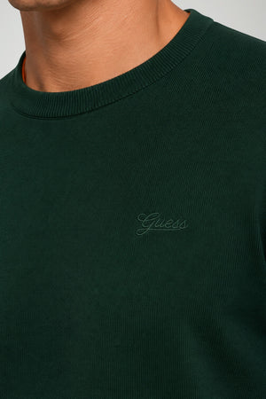 Guess Maglia Uomo girocollo con lettering in tono