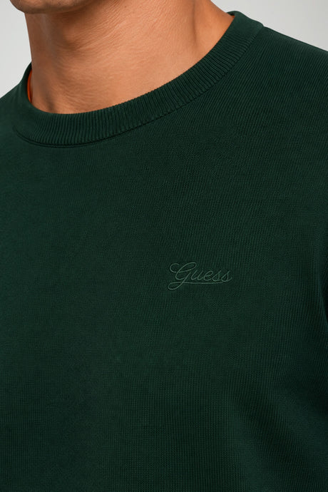 Guess Maglia Uomo girocollo con lettering in tono