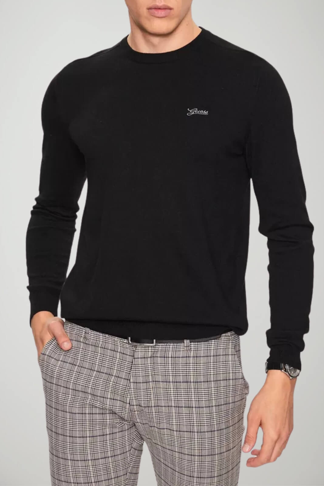 Guess Maglia Uomo lettering a contrasto