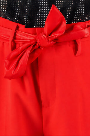 Guess Pantaloni Donna con cintura in ecopelle