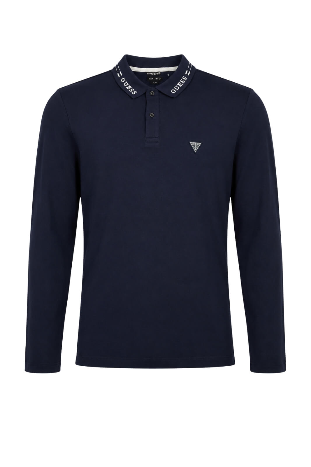 Guess Polo Uomo maniche lunghe con colletto logato