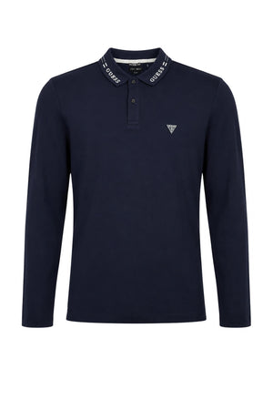 Guess Polo Uomo maniche lunghe con colletto logato