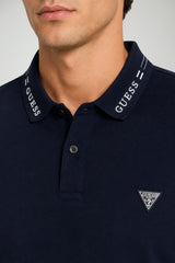 Guess Polo Uomo maniche lunghe con colletto logato