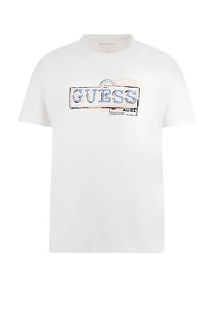 Guess T-shirt Uomo con logo centrale
