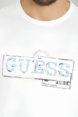 Guess T-shirt Uomo con logo centrale