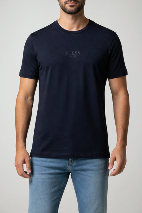 Guess T-shirt Uomo slim fit con logo centrale
