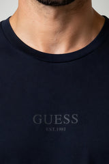 Guess T-shirt Uomo slim fit con logo centrale