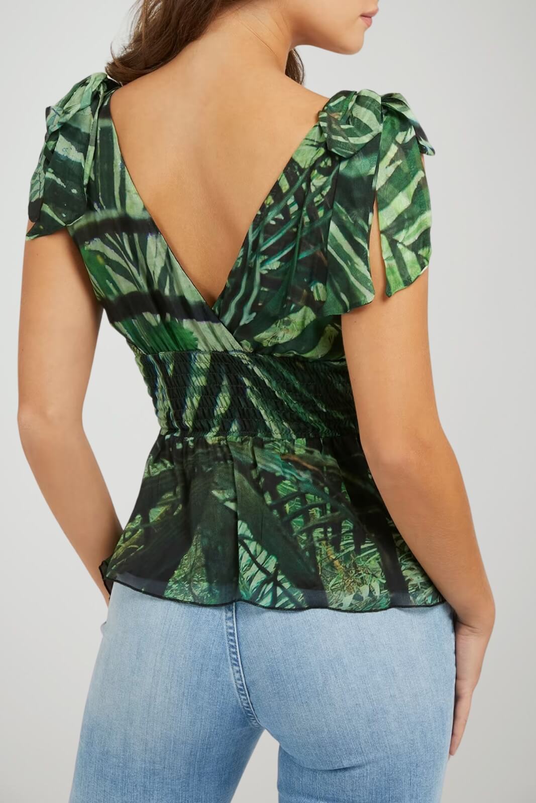 Guess Top Donna in chiffon misto seta