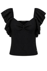 Guess Top Donna maniche in pizzo a volant