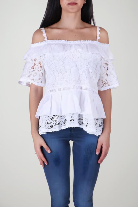 Guess Top Donna in pizzo con spalline