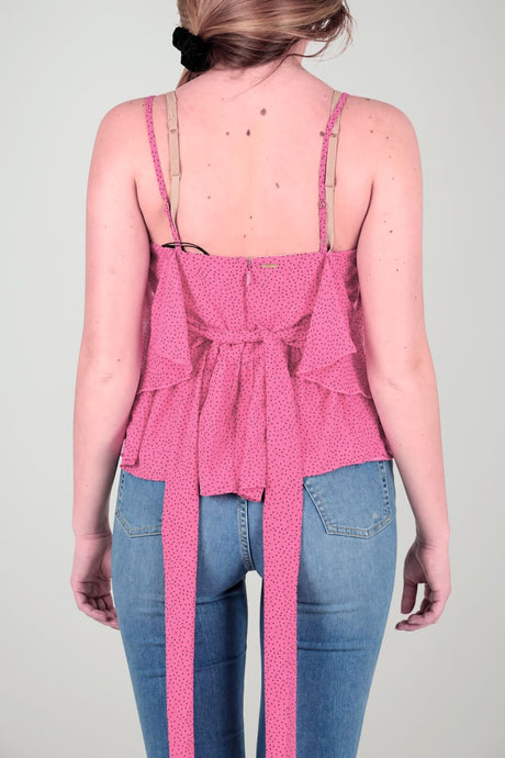 Guess Top Donna a pois con volant
