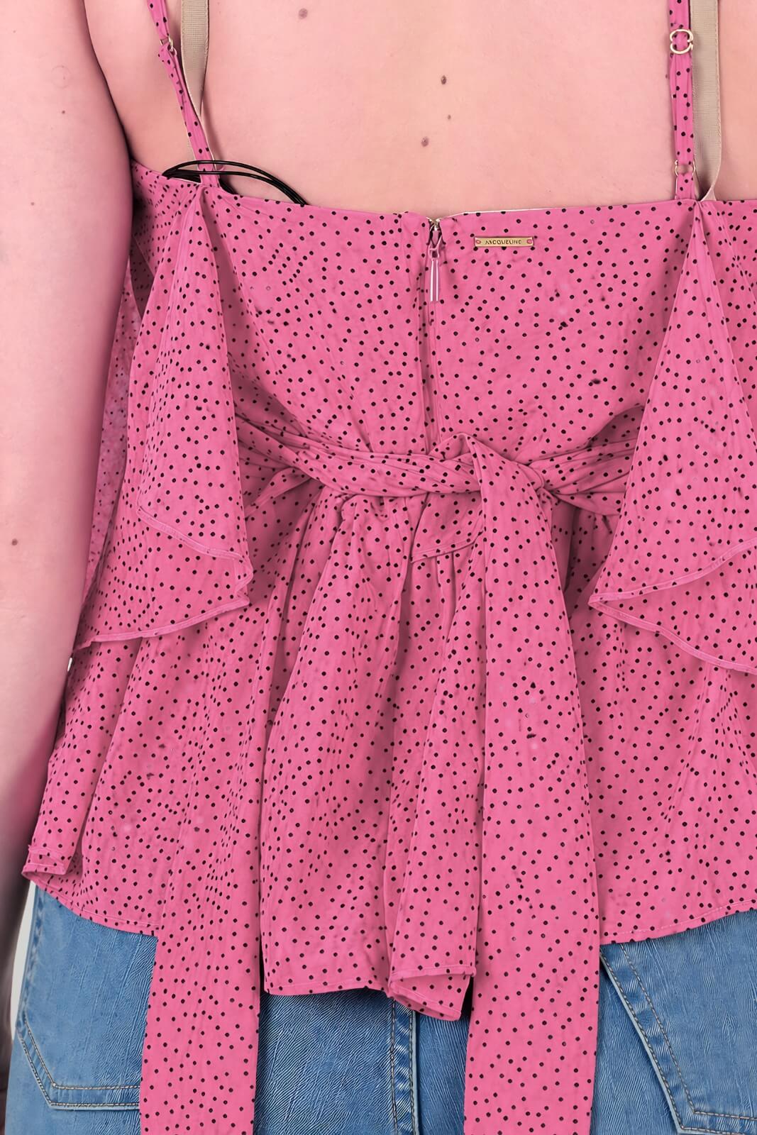Guess Top Donna a pois con volant