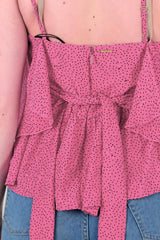 Guess Top Donna a pois con volant