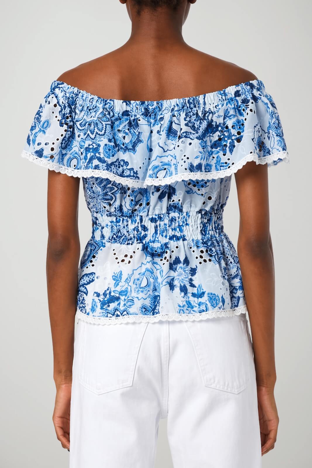 Guess Top Donna traforato stampa all over