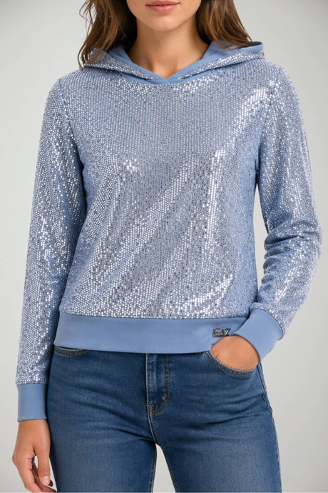 Felpa da donna Guess con cappuccio e paillettes