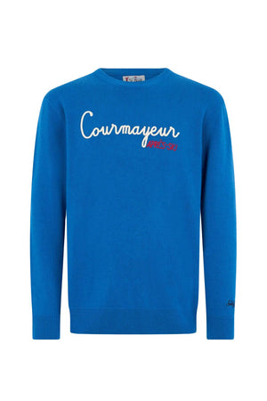 MC2 Saint Barth Men's Jersey with Courma Apres Ski Embroidery